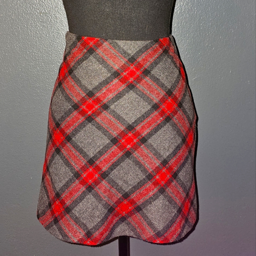 Wool mini skirt